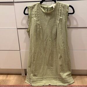 Sleeveless Green Mini Dress